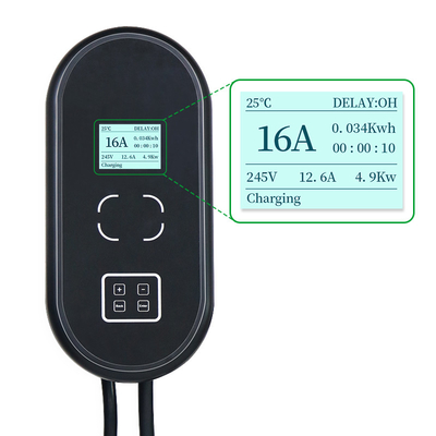 16a 1 Phase 32a Fast Car Charging Cable 5m Type 2 Charging Cable Coiled Cord